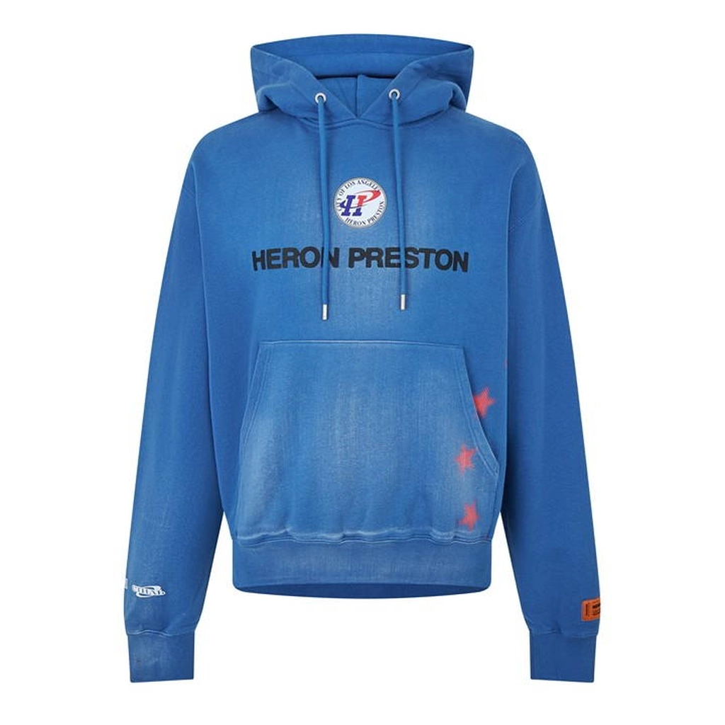 Heron Preston Distressed Hoodie - Blue